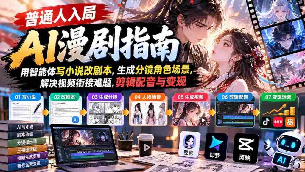 揭秘：AI漫剧创作全攻略：借助智能体打造小说剧本，生成分镜与场景，轻松解决视频剪辑难题，实现配音与盈利之路