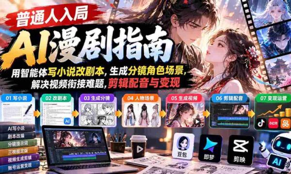 揭秘：AI漫剧创作全攻略：借助智能体打造小说剧本，生成分镜与场景，轻松解决视频剪辑难题，实现配音与盈利之路