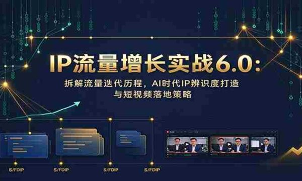 AI时代IP影响力提升秘籍6.0：流量进化轨迹剖析，短视频制作与AI助力IP辨识度攻略