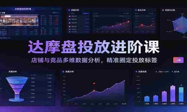 深度解析达摩盘投放高级课程：全方位店铺及竞品数据洞察，助力精准定位广告标签