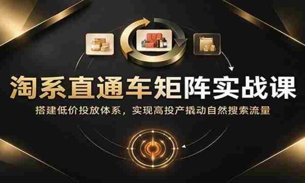 淘系直通车矩阵策略精讲：构建低成本投放框架，高效提升投资回报率并吸引自然搜索流量