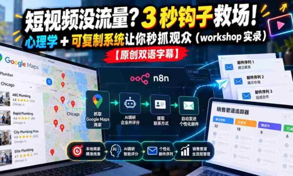 流量枯竭短视频？掌握3秒关键钩子，心理学结合复制策略，轻松锁定观众眼球（现场workshop精彩回顾）【独家双语呈现