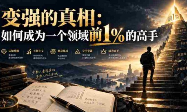 付费文章：变强的真相：如何成为一个领域前1%的高手
