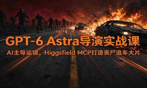 AI导演GPT-6实战课堂：丧尸追车巨制，Higgsfield MCP演绎AI运镜艺术