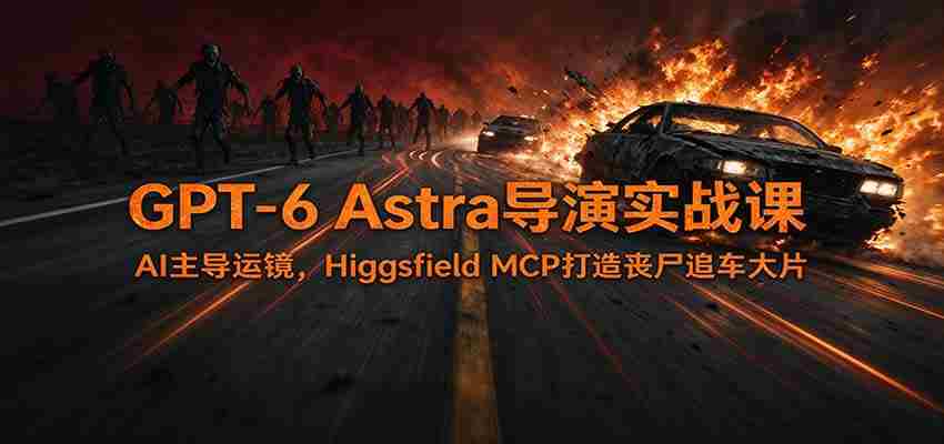 AI导演GPT-6实战课堂：丧尸追车巨制，Higgsfield MCP演绎AI运镜艺术