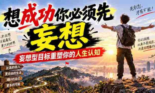 付费文章：想成功你必须先妄想，妄想型目标重塑你的人生认知