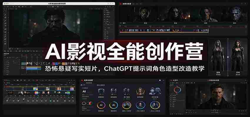 AI影视制作大师班：揭秘恐怖悬疑短片制作，ChatGPT教你打造独特角色造型与提示词技巧