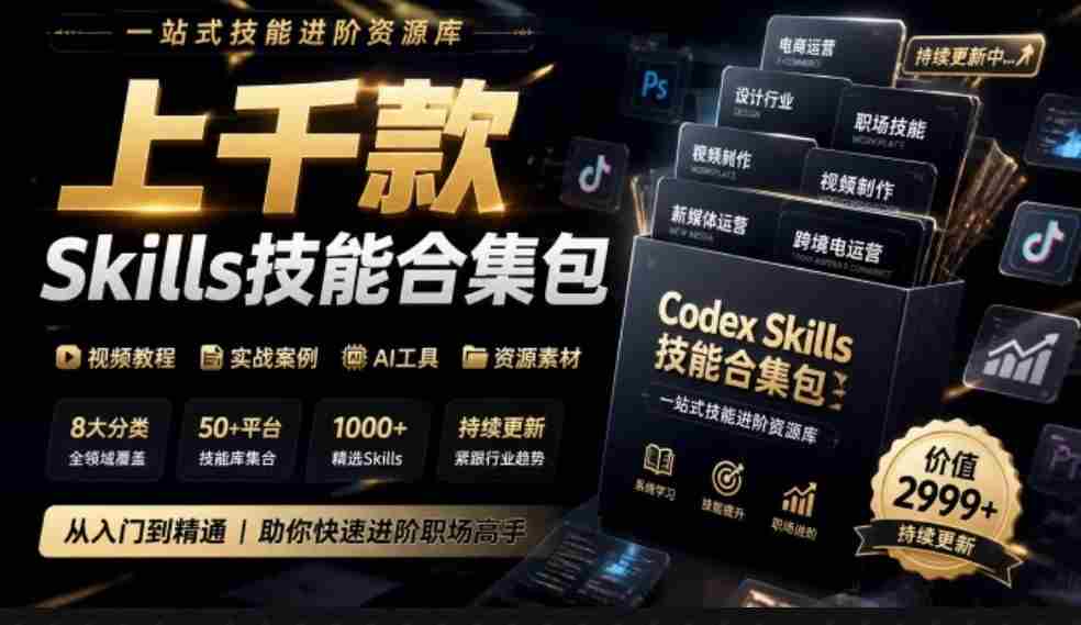 这一次必藏无疑！上万AI技能被一次性打包，为AI工具搭建起全方位的技能仓库