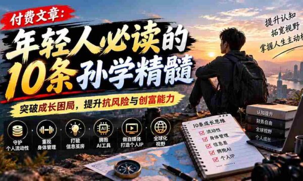 解锁成长密码：孙学智慧精华盘点，助你破局而出，增强风险抵御与创富潜能