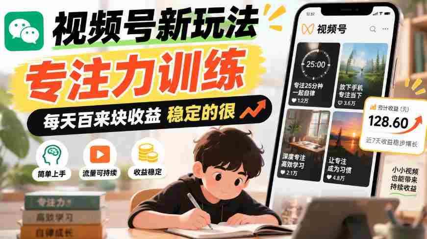 探索短视频新技巧：专注力提升，日入百元轻松稳赚