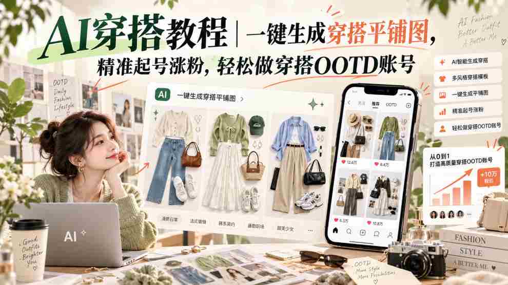智能搭配指南：轻松制作穿搭效果图，快速吸粉增粉，打造个人时尚穿搭账号