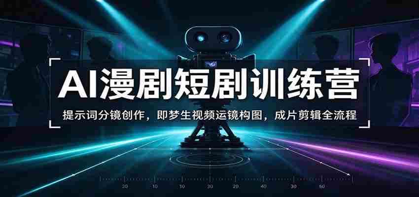 AI漫剧短剧训练营：提示词分镜创作，即梦生视频运镜构图，成片剪辑全流程