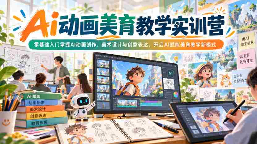 探索AI动画艺术教育新篇章：从零起步，全面解锁AI动画、美术设计及创意表达技巧