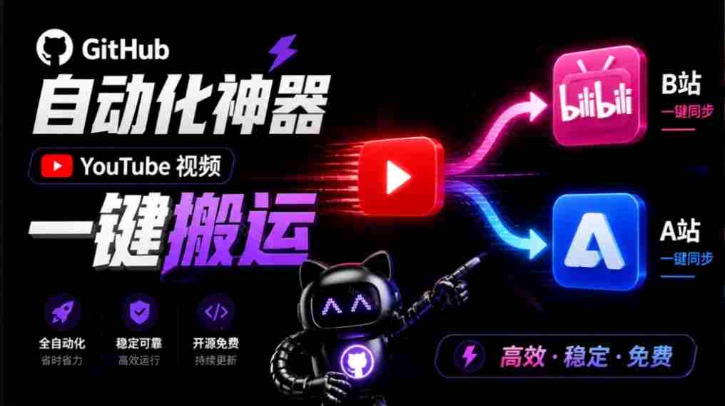 B站与A站轻松上手，GitHub隐藏利器Y2A-Auto，将YouTube视频一键搬运，操作简便如分享动态