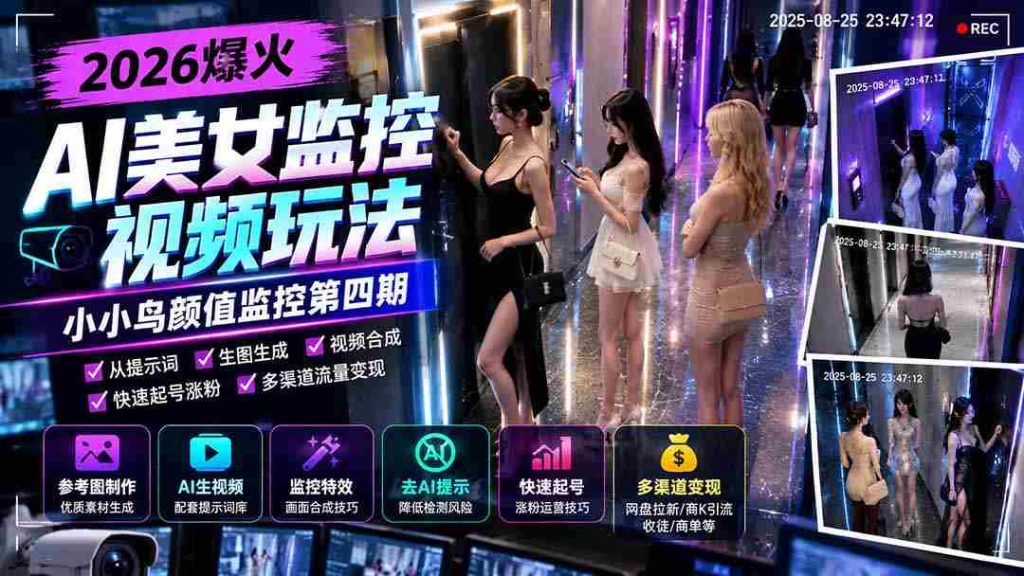 AI女神守护录第四季，手机操作颜值追踪，网盘招募、电商吸粉、徒弟合作多重盈利模式