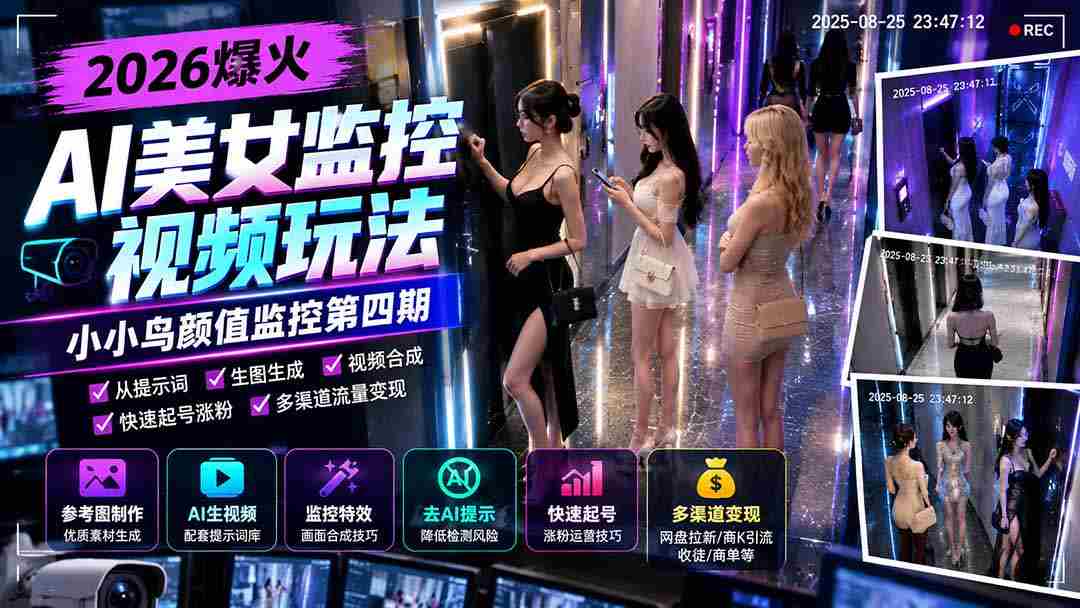 AI女神守护录第四季，手机操作颜值追踪，网盘招募、电商吸粉、徒弟合作多重盈利模式