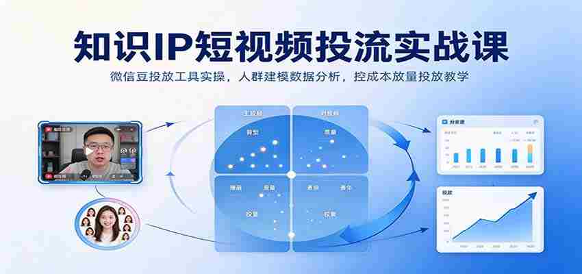 短视频知识IP流量投放攻略：微信豆投放技巧详解，精准人群建模与成本控制策略教学