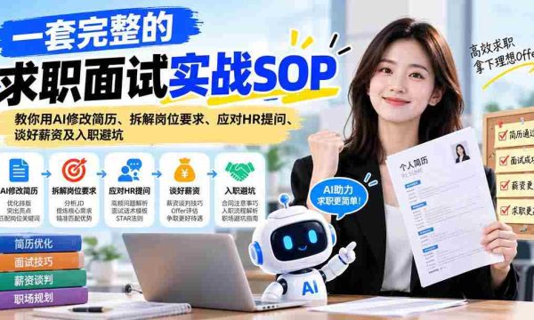 全方位求职面试攻略：AI优化简历秘籍，解析岗位要点，巧妙应对HR问题，薪资谈判攻略及入职陷阱警示