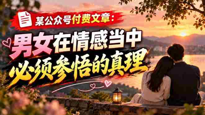 揭秘情感奥秘：男女必知的情感真谛，公众号独家解读